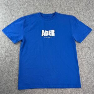 ADER Error T-Shirt Royal Blue Graphic Print T Shirt Men's Size Medium